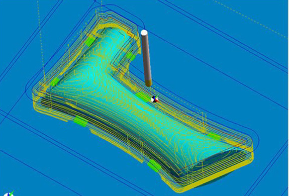 Simulação do processo de usinagem feito no software Edgecam permite prever fabricação da peça