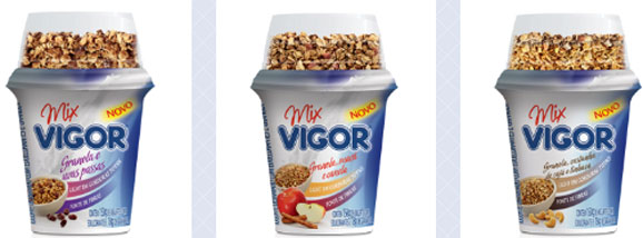 Entre os novos lançamentos estão os mix cereais, pois Vigor desejava inovar com uma linha de funcionais e agradar ao público 
