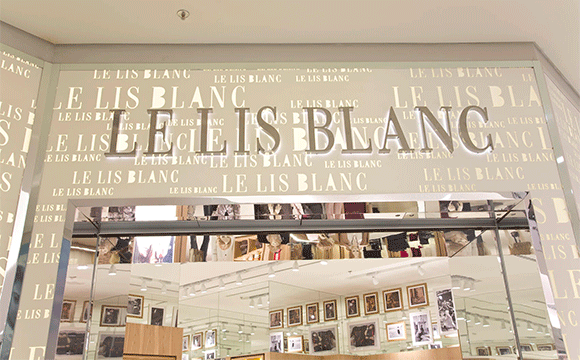 achada da loja Le Lis Blanc no shopping Cidade de São Paulo concebida pela Avitá